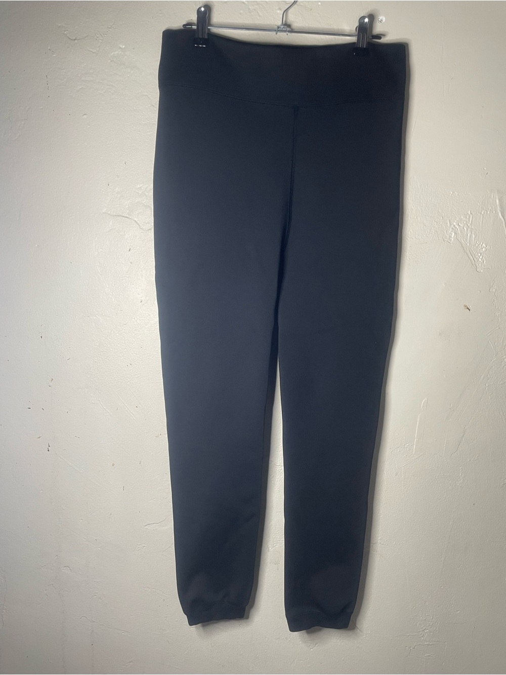 Free Country Women's Black High Rise Fleece Lined Ankle Leggings Size L